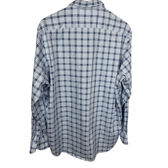 Tailorbyrd Blue Plaid Long Sleeve Button Up Dress Shirt XL - Picture 3 of 5